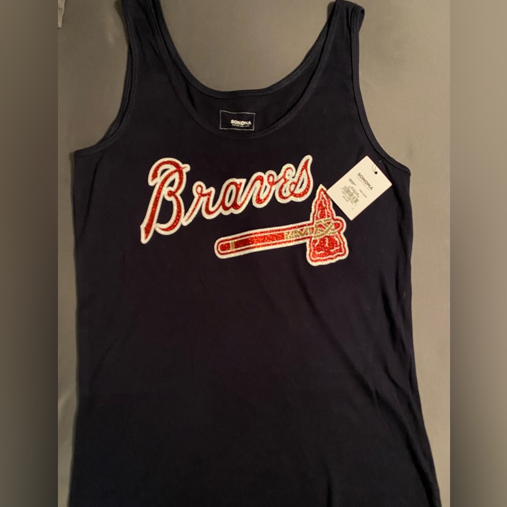 COPY - Braves navy tank top